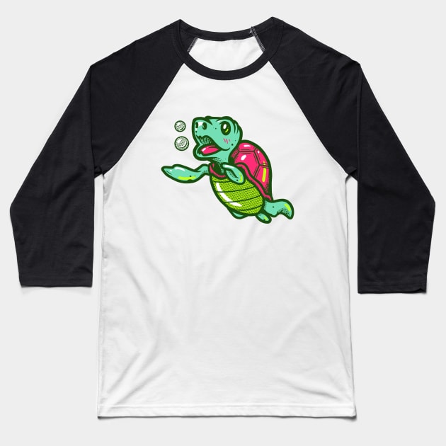 Turtle Baseball T-Shirt by wehkid